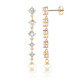 White Freshwater Pearl Silver Earrings