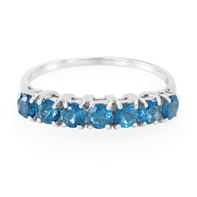 Royal Blue Apatite Silver Ring