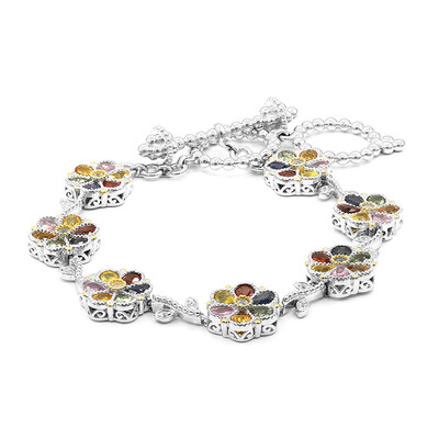 Fancy Sapphire Silver Bracelet (Dallas Prince Designs)