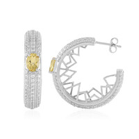 Yellow Beryl Silver Earrings (de Melo)