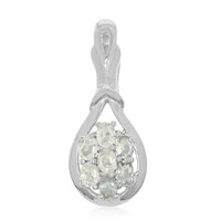 Cuprian Tourmaline Silver Pendant