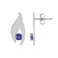 Madagascar Blue Sapphire Silver Earrings