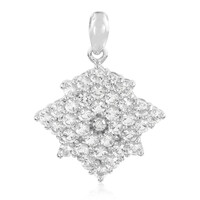 White Topaz Silver Pendant