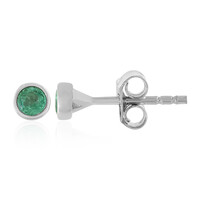 Colombian Emerald Silver Earrings