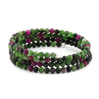 Ruby in Zoisite Steel Bangle (Riya)