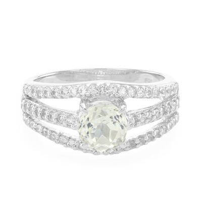 Canary Kunzite Silver Ring