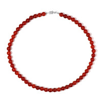 Red Onyx Silver Necklace