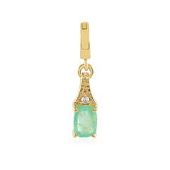 Russian Emerald Silver Pendant