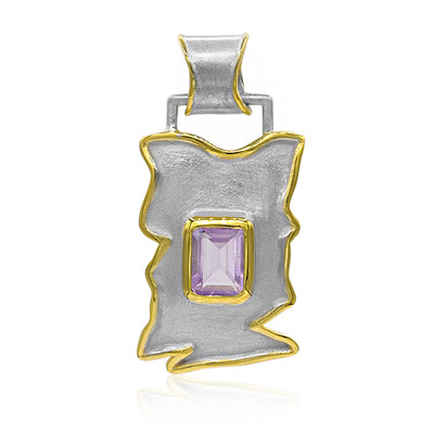 Rose de France Amethyst Silver Pendant (MONOSONO COLLECTION)