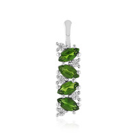 Russian Diopside Silver Pendant