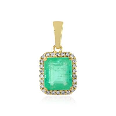 18K Ethiopian Emerald Gold Pendant (AMAYANI)