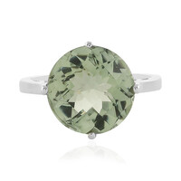 Green Amethyst Silver Ring