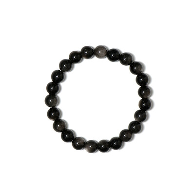 Silver Obsidian Bracelet