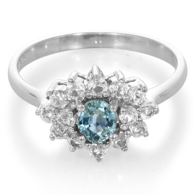 Green Sapphire Silver Ring