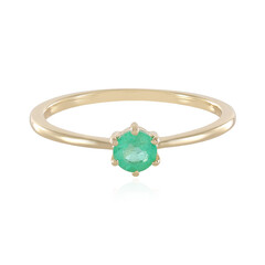 9K Colombian Emerald Gold Ring