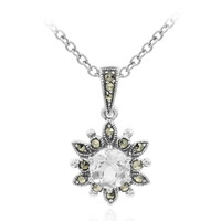 White Topaz Silver Necklace