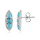 Sleeping Beauty Turquoise Silver Earrings