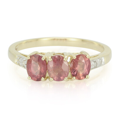 10K Unheated Padparadscha Sapphire Gold Ring