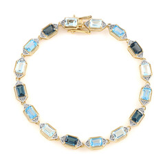 Sky Blue Topaz Silver Bracelet