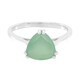 Green Chalcedony Silver Ring