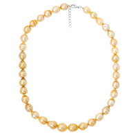 Golden South Sea Pearl Silver Necklace (TPC)