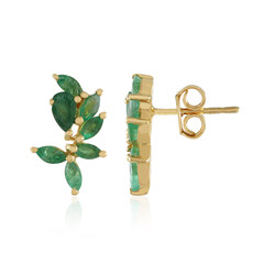 Zambian Emerald Silver Earrings