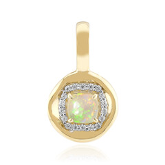 9K Brazilian White Opal Gold Pendant