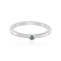 I3 Blue Diamond Silver Ring