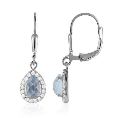 Sky Blue Topaz Silver Earrings
