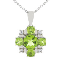 Peridot Silver Necklace