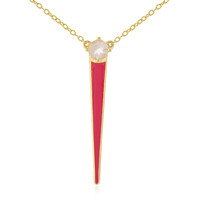 Rose Quartz Silver Necklace