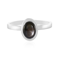 Black Star Sapphire Silver Ring
