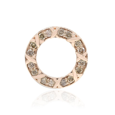 9K SI1 Argyle Rose De France Diamond Gold Pendant (Annette)