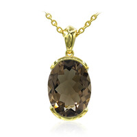 Smoky Quartz Silver Necklace