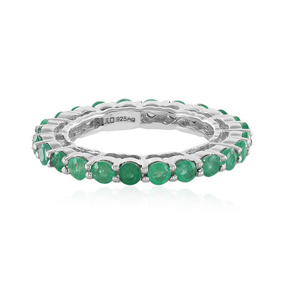 Zambian Emerald Silver Ring