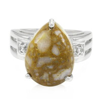 Dinosaur Bone Silver Ring