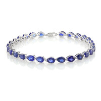 Madagascar Blue Sapphire Silver Bracelet