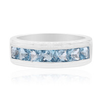 Swiss Blue Topaz Silver Ring