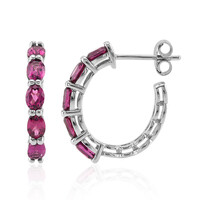 Rhodolite Silver Earrings