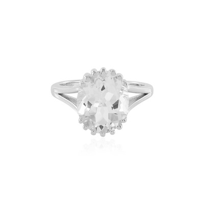 White Topaz Silver Ring
