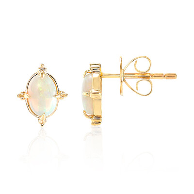 9K Coober Pedy Opal Gold Earrings (Mark Tremonti)