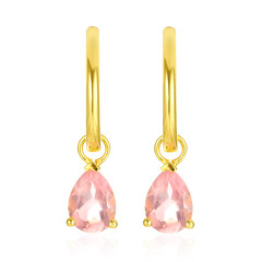 Rose Quartz Silver Earrings