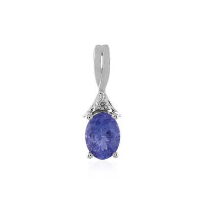 Unheated Tanzanite Silver Pendant