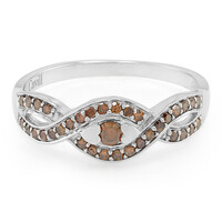 Fancy Diamond Silver Ring