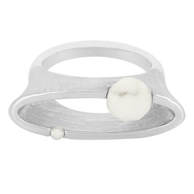 Howlite Silver Ring