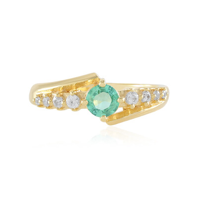 Russian Emerald Silver Ring (Adela Silber)