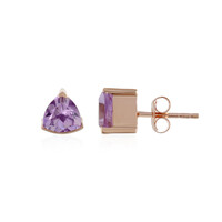 Rose de France Amethyst Silver Earrings