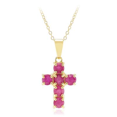 Burmese Ruby Silver Necklace