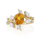 9K Ban Ka Cha Orange Sapphire Gold Ring