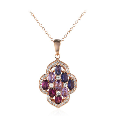 Rhodolite Silver Necklace